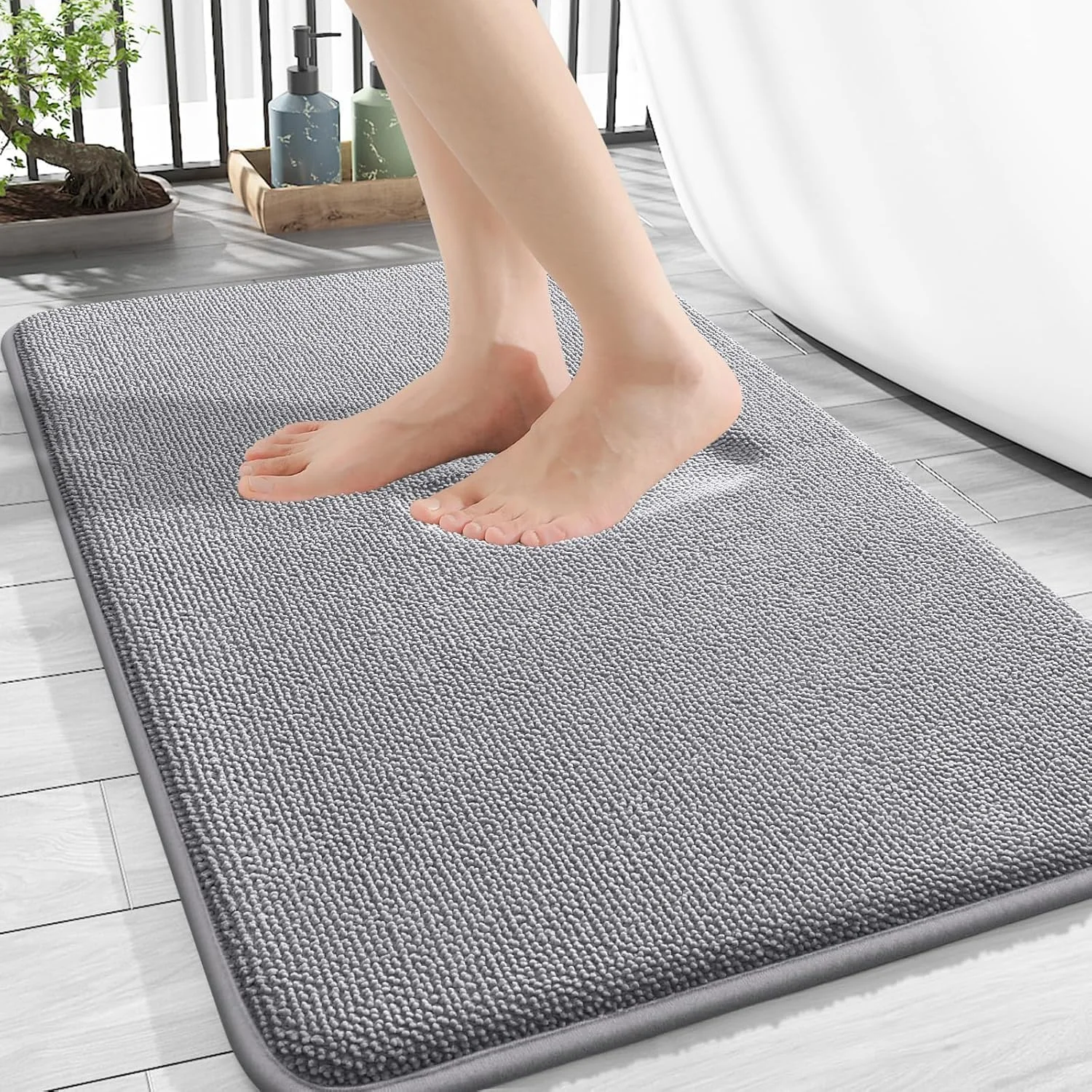 Homaxy Alfombrilla de Baño de Espuma Viscoelástica Antideslizante